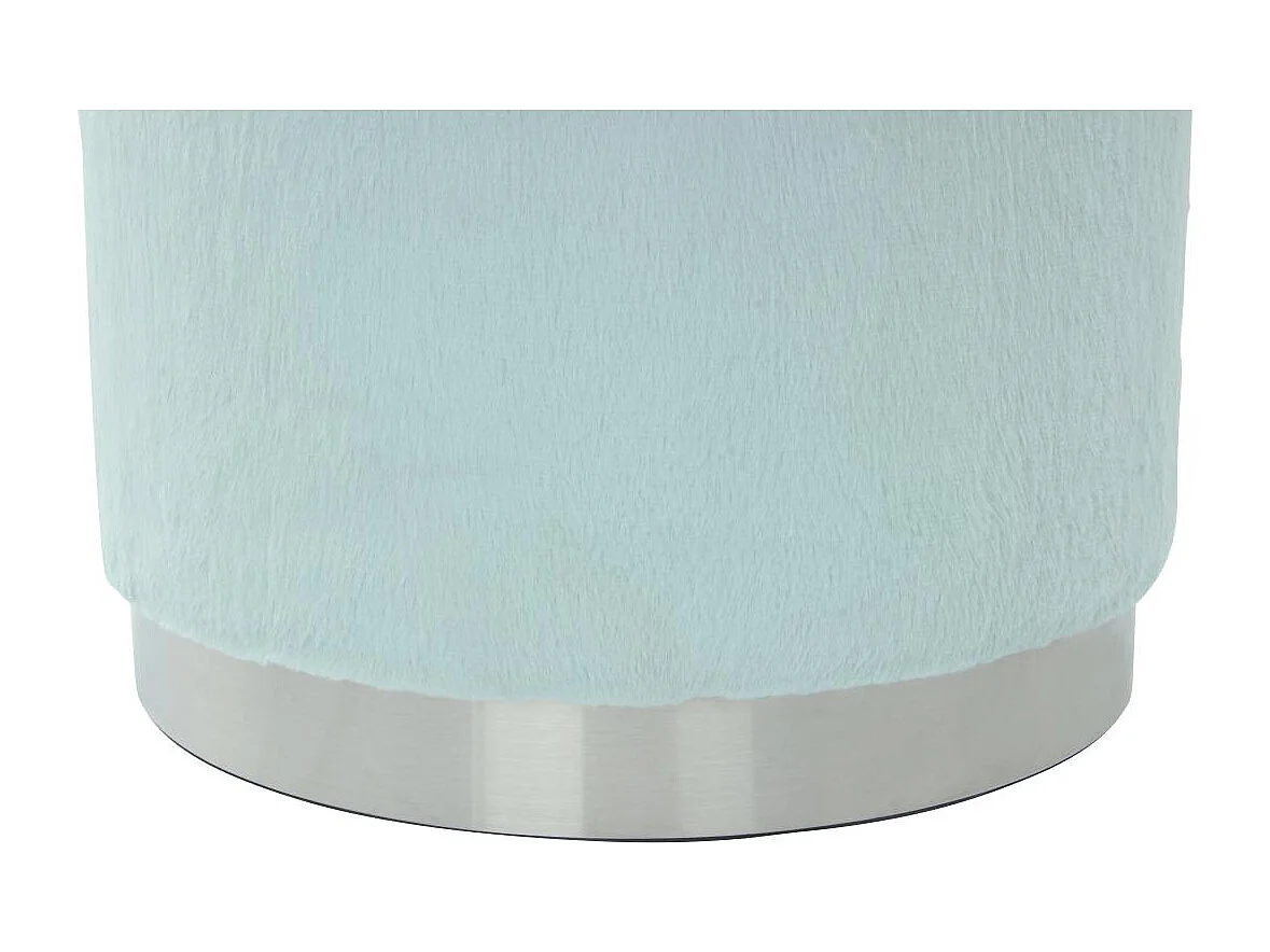 Tabouret semi artisanal ZAGE 36x36x44 bleu clair