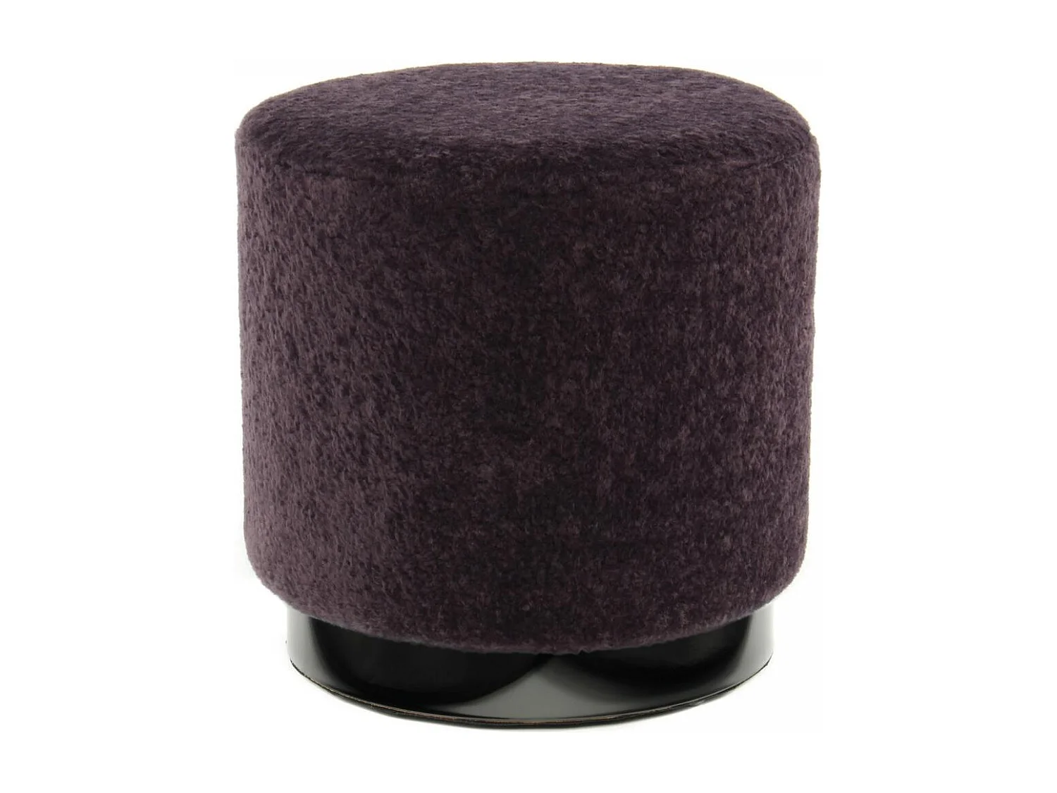 Tabouret semi artisanal ZARAN 35x35x35 brun foncé et noir