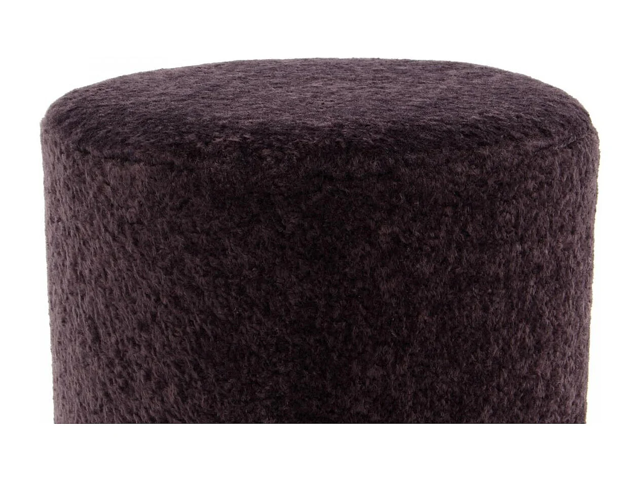 Tabouret semi artisanal ZARAN 35x35x35 brun foncé et noir