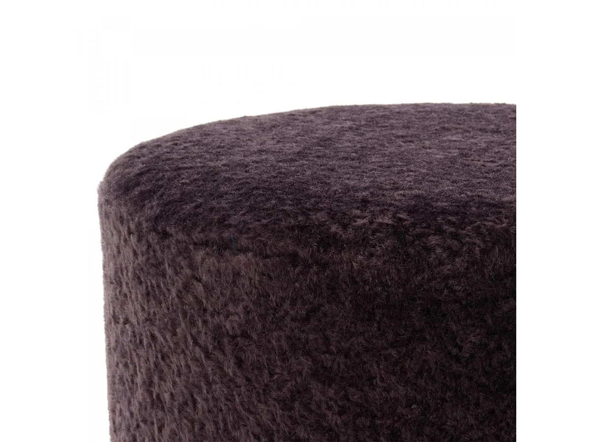 Tabouret semi artisanal ZARAN 35x35x35 brun foncé et noir