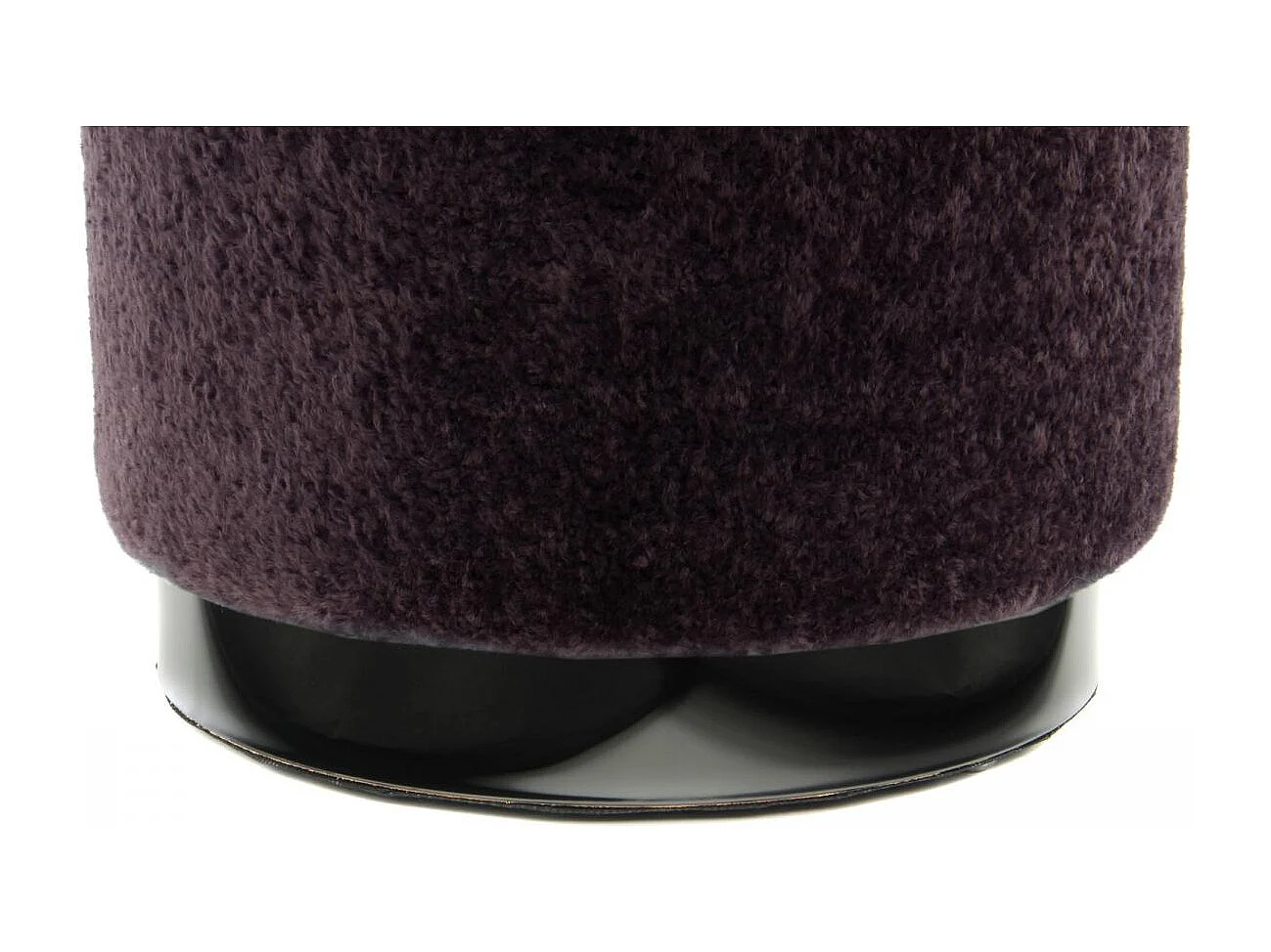 Tabouret semi artisanal ZARAN 35x35x35 brun foncé et noir