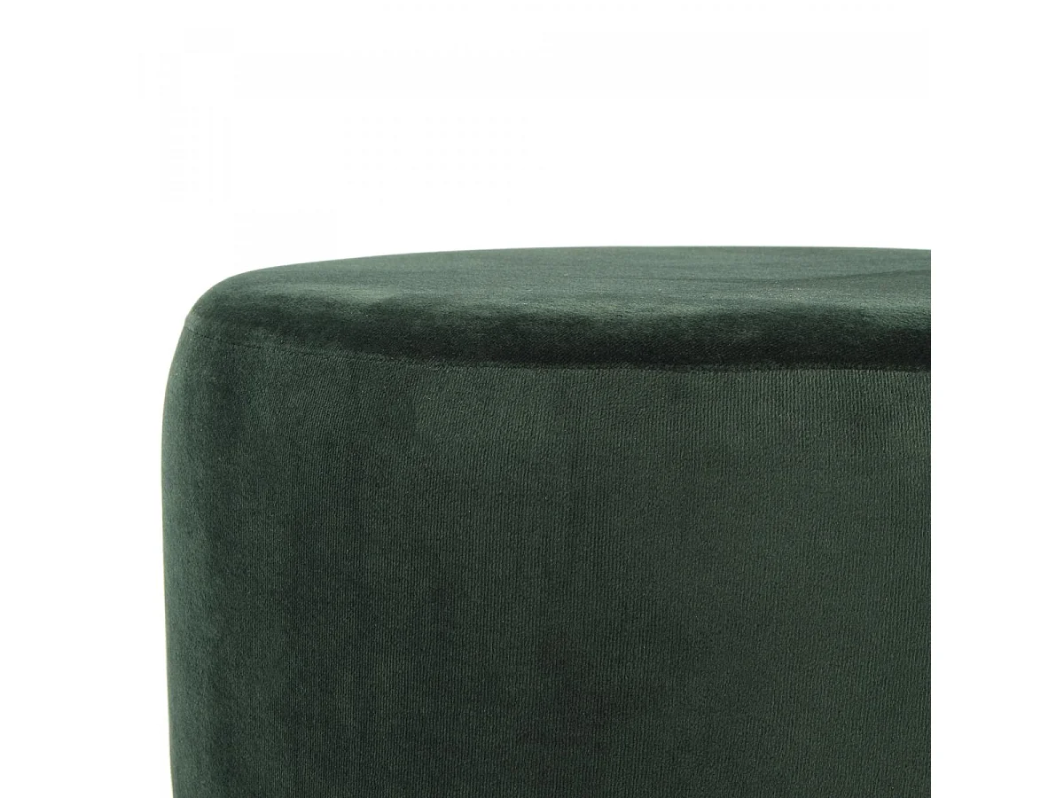 Tabouret semi artisanal ZAKE 41x41x44,5 vert foncé et noir