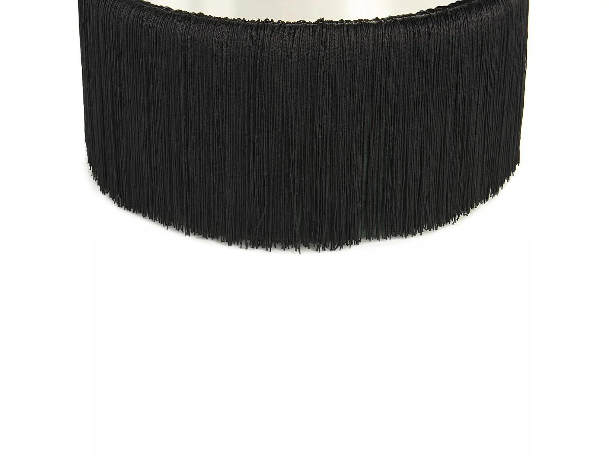 Tabouret semi artisanal ZAKE 41x41x44,5 vert foncé et noir