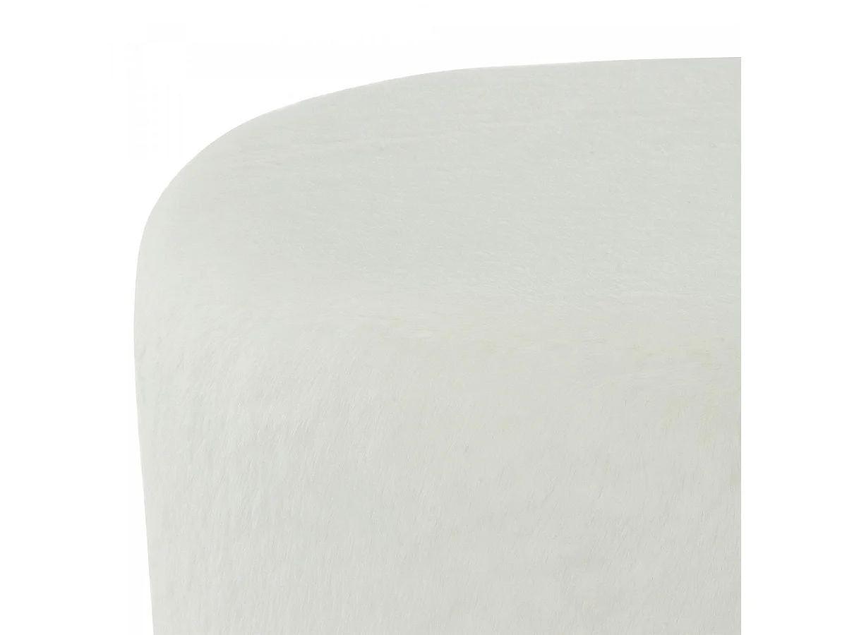 Tabouret semi artisanal ZAFE 36x36x44 blanc