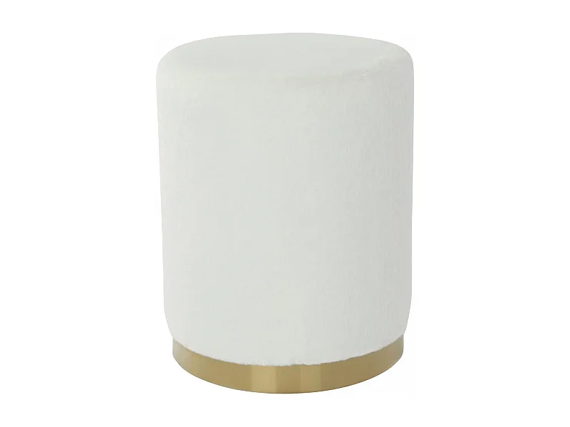 Tabouret semi artisanal ZAFE 36x36x44 blanc