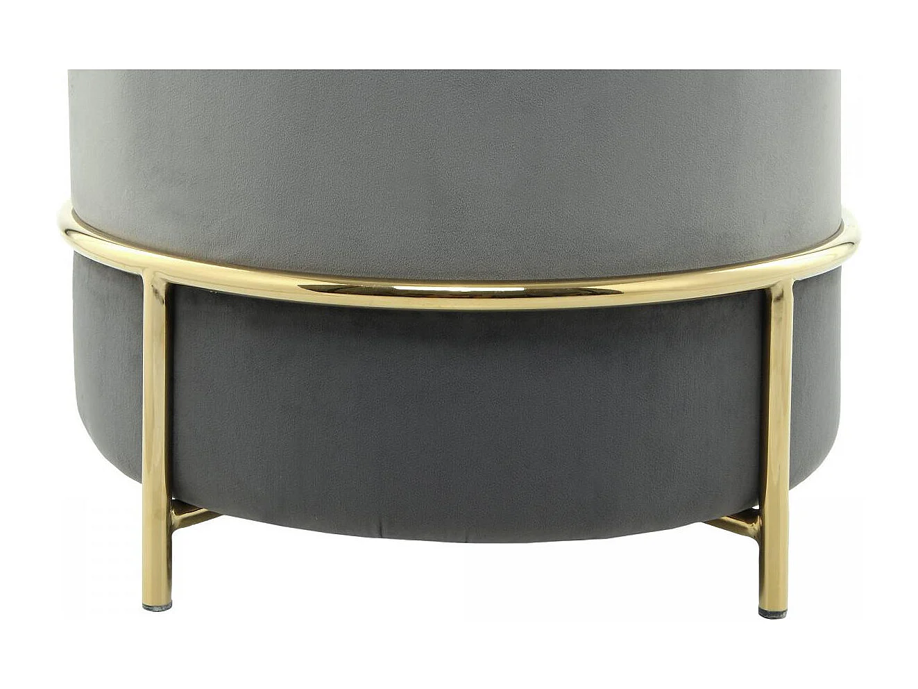 Tabouret semi artisanal ZATA 48,5x48,5x46 gris