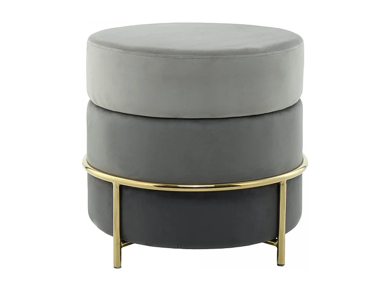 Tabouret semi artisanal ZATA 48,5x48,5x46 gris