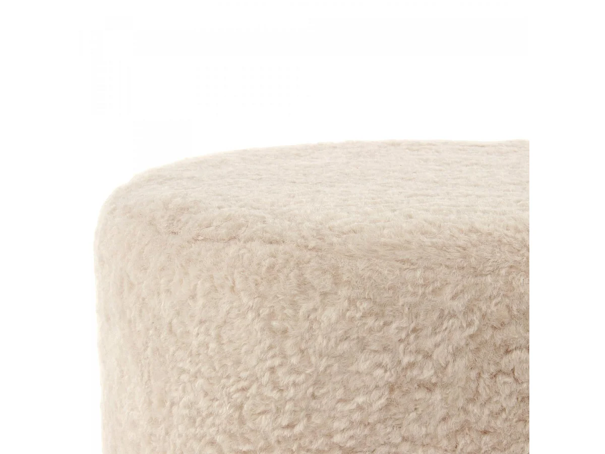 Tabouret semi artisanal ZARAM 35x35x35 ivoire et or