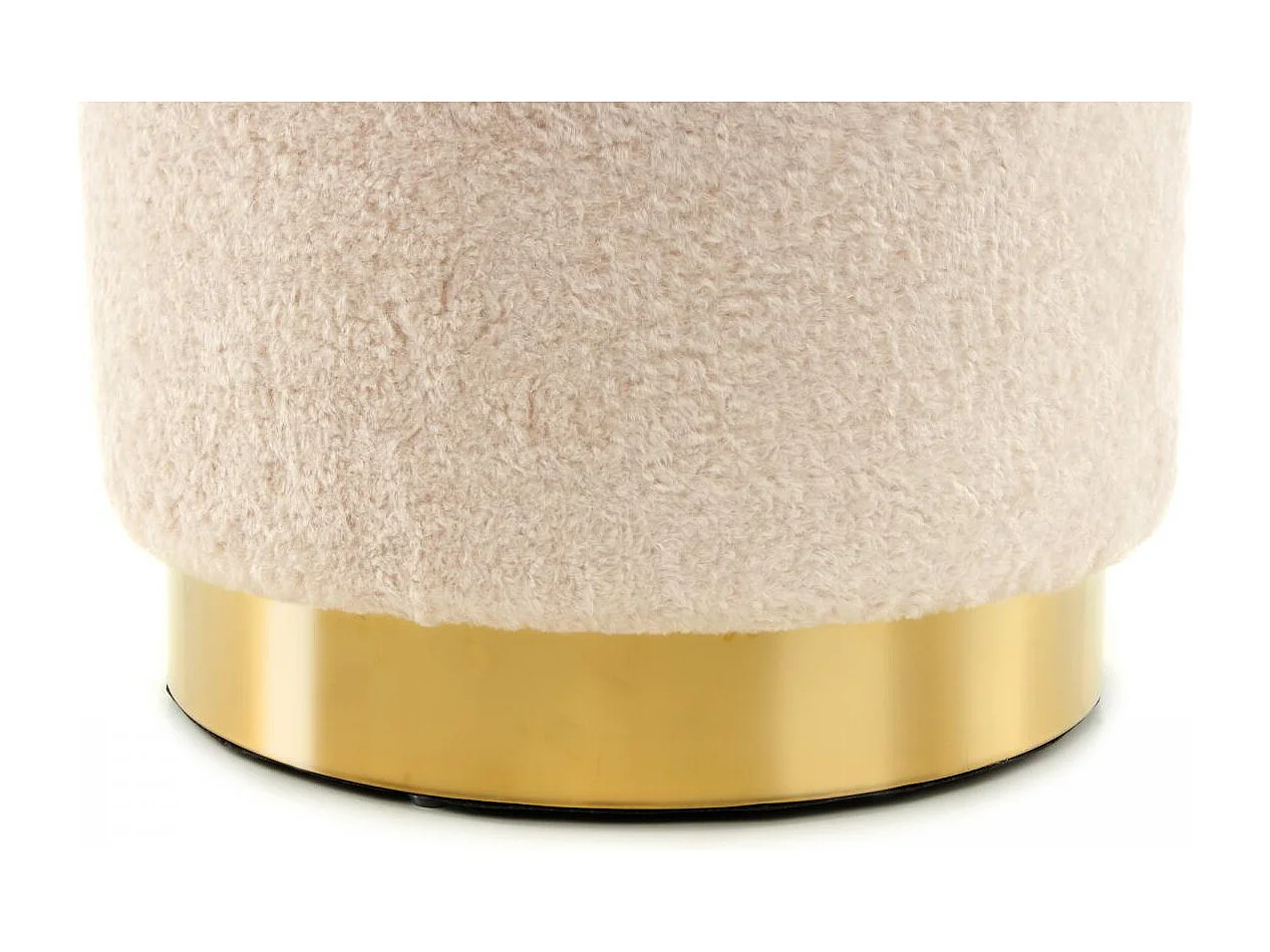 Tabouret semi artisanal ZARAM 35x35x35 ivoire et or