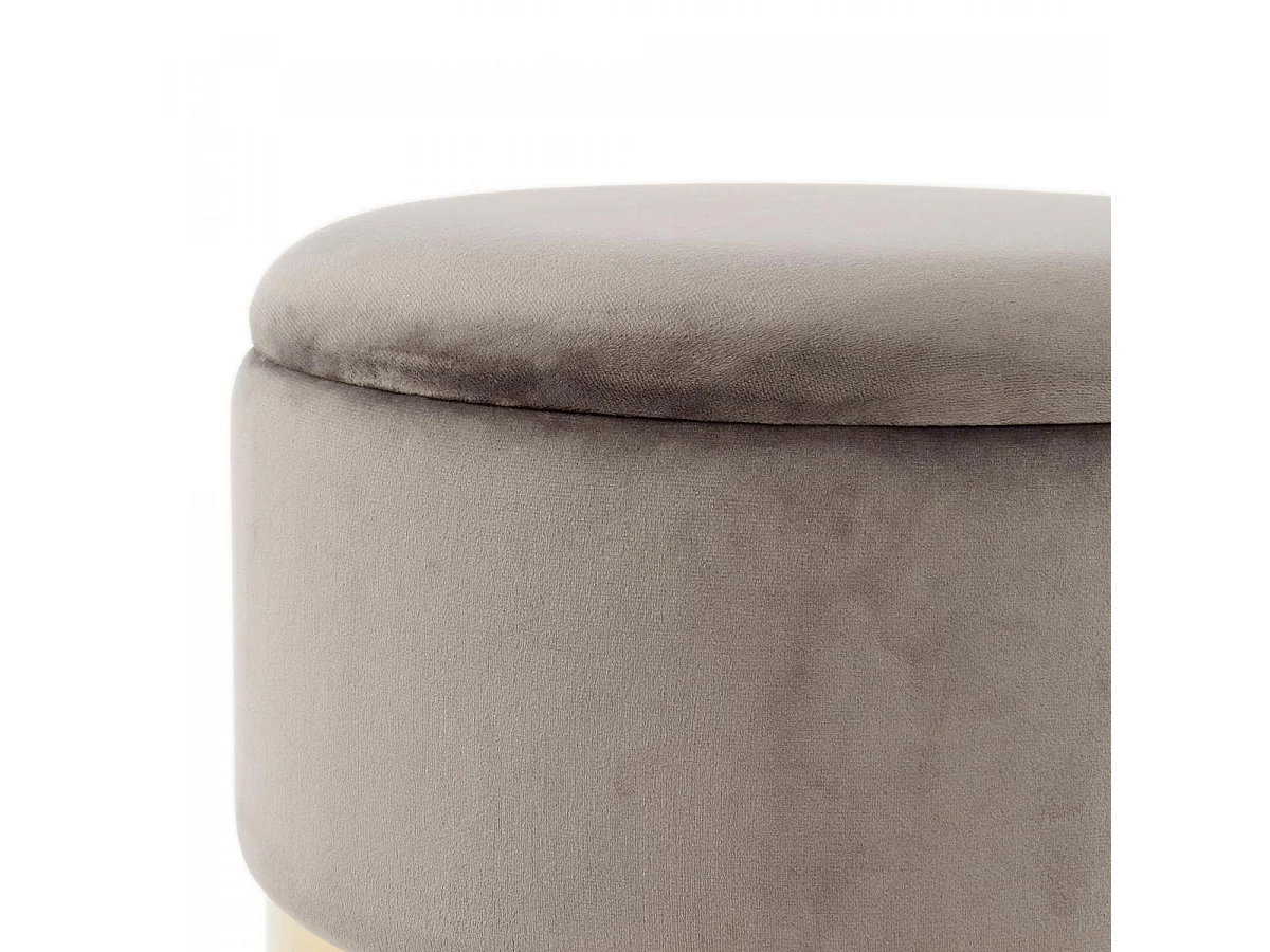 Tabouret semi artisanal LOT DE 2 ZABA 31x31 gris et or