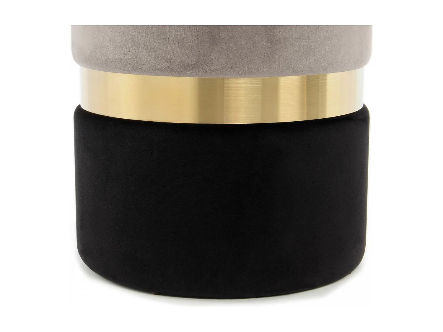 Tabouret semi artisanal LOT DE 2 ZABA 31x31 gris et or