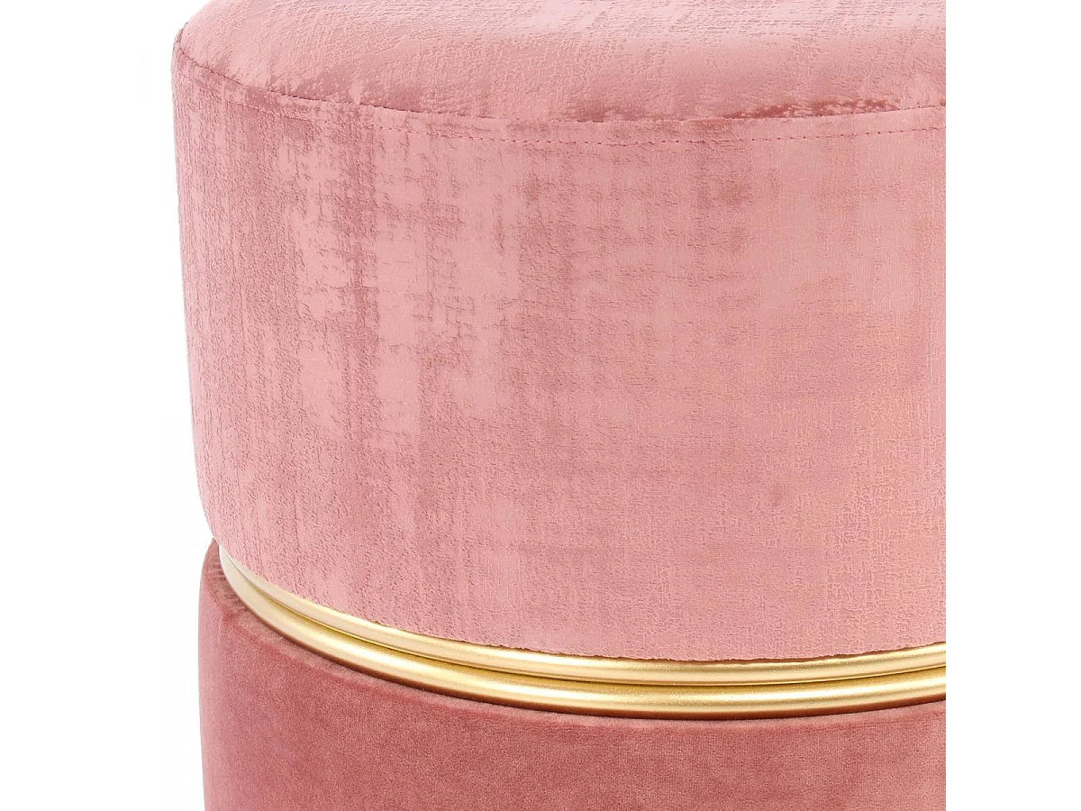 Tabouret semi artisanal ZAHA 40x40x40 vieux rose