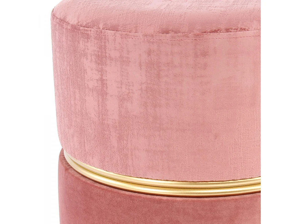 Tabouret semi artisanal ZAHA 40x40x40 vieux rose