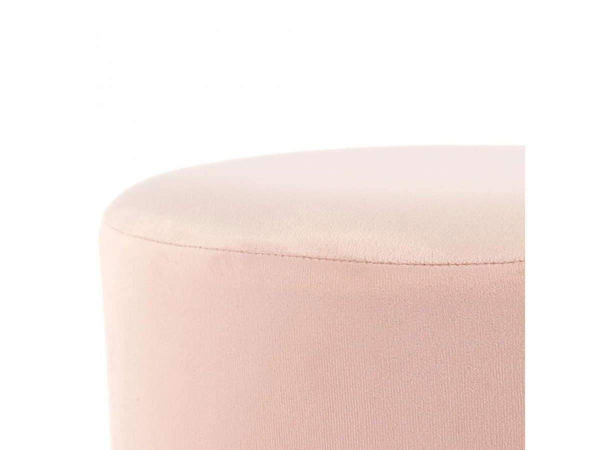 Tabouret semi artisanal ZASA 35x35x46 rose clair et or