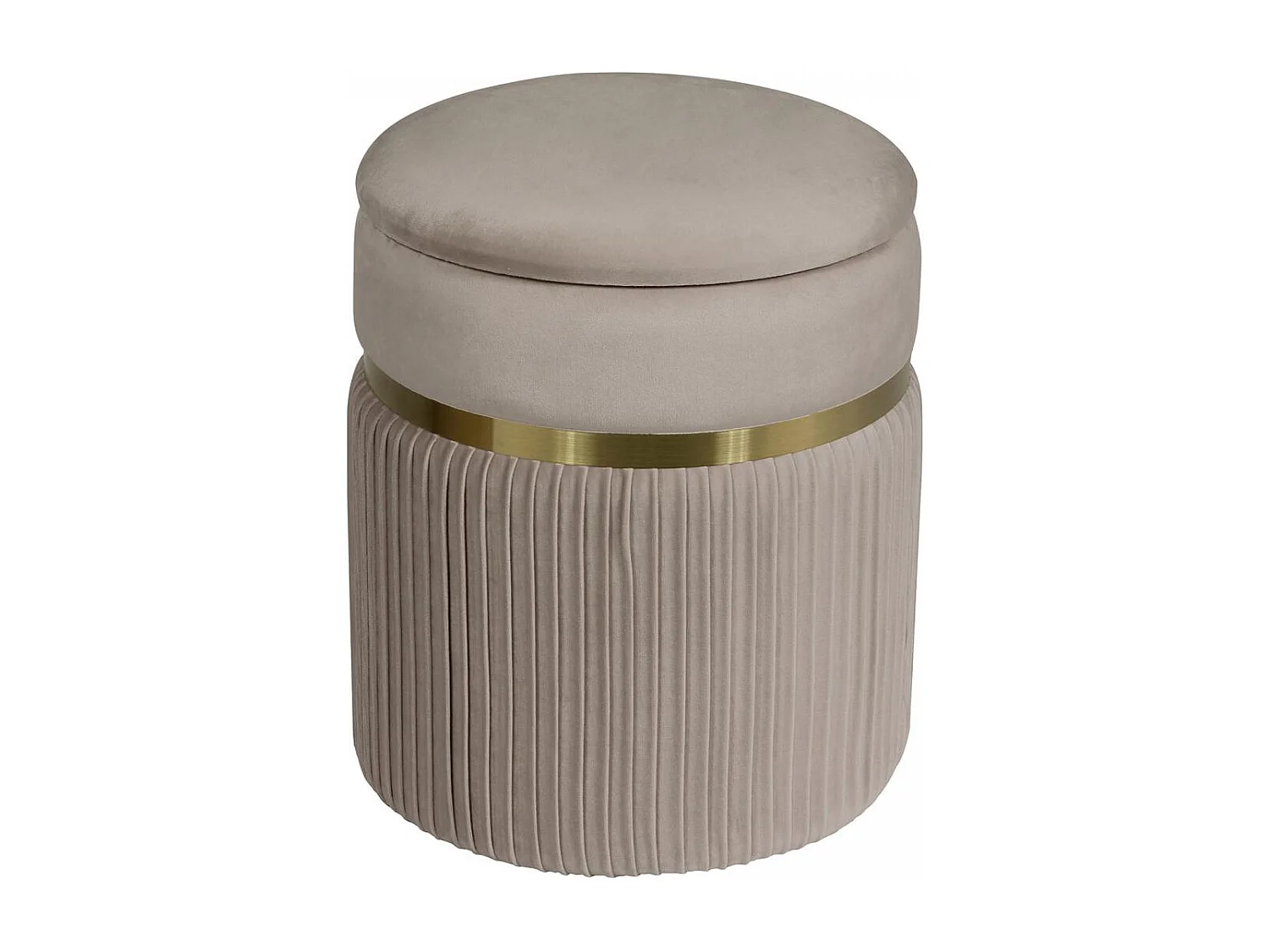 Tabouret semi artisanal LOT DE 2 ZAJI 31x31 taupe et or