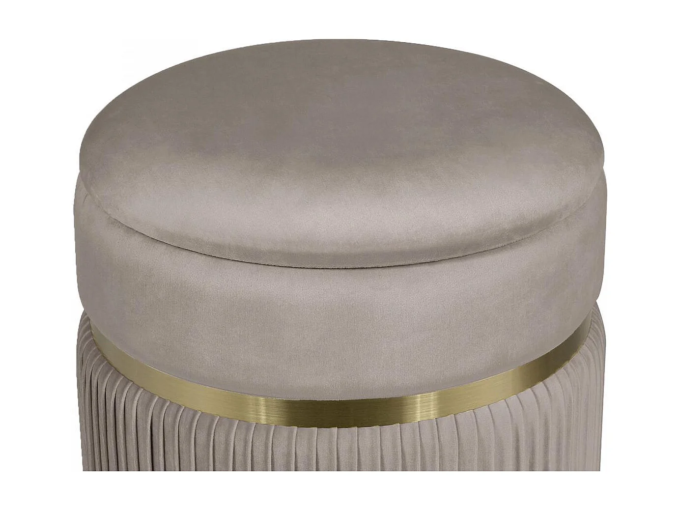 Tabouret semi artisanal LOT DE 2 ZAJI 31x31 taupe et or