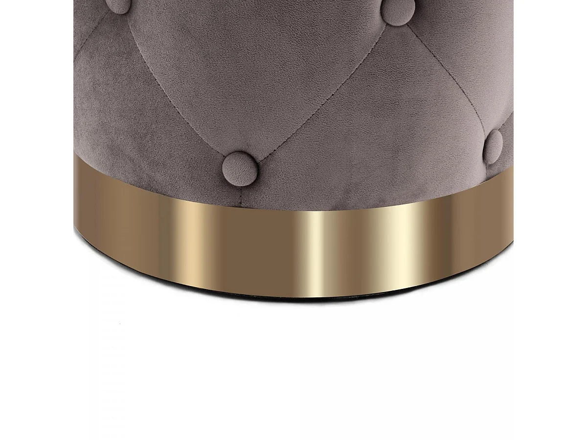 Tabouret semi artisanal ZAJE 40x40x40 taupe