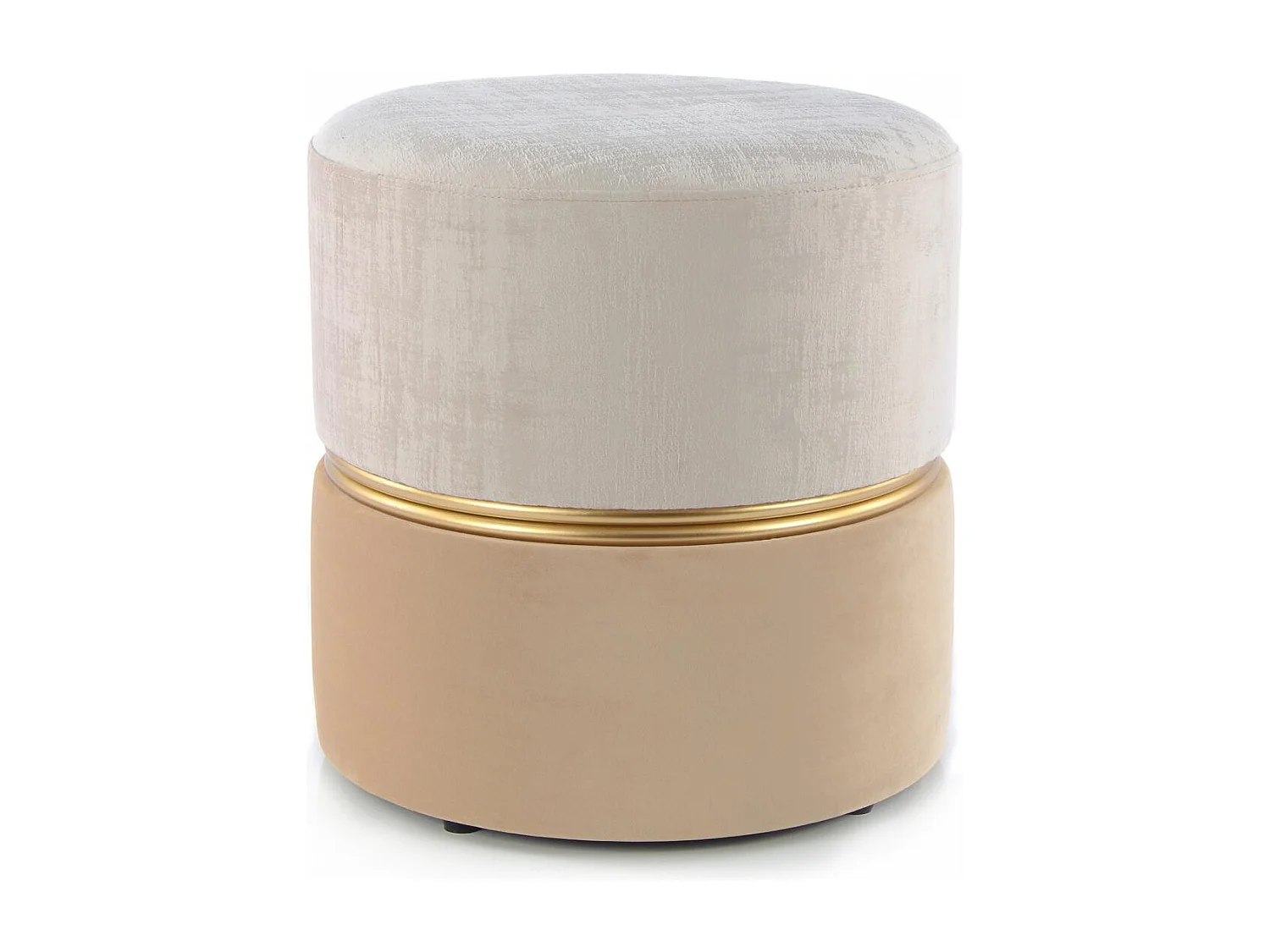 Tabouret semi artisanal ZAHA 40x40x40 ivoire beige