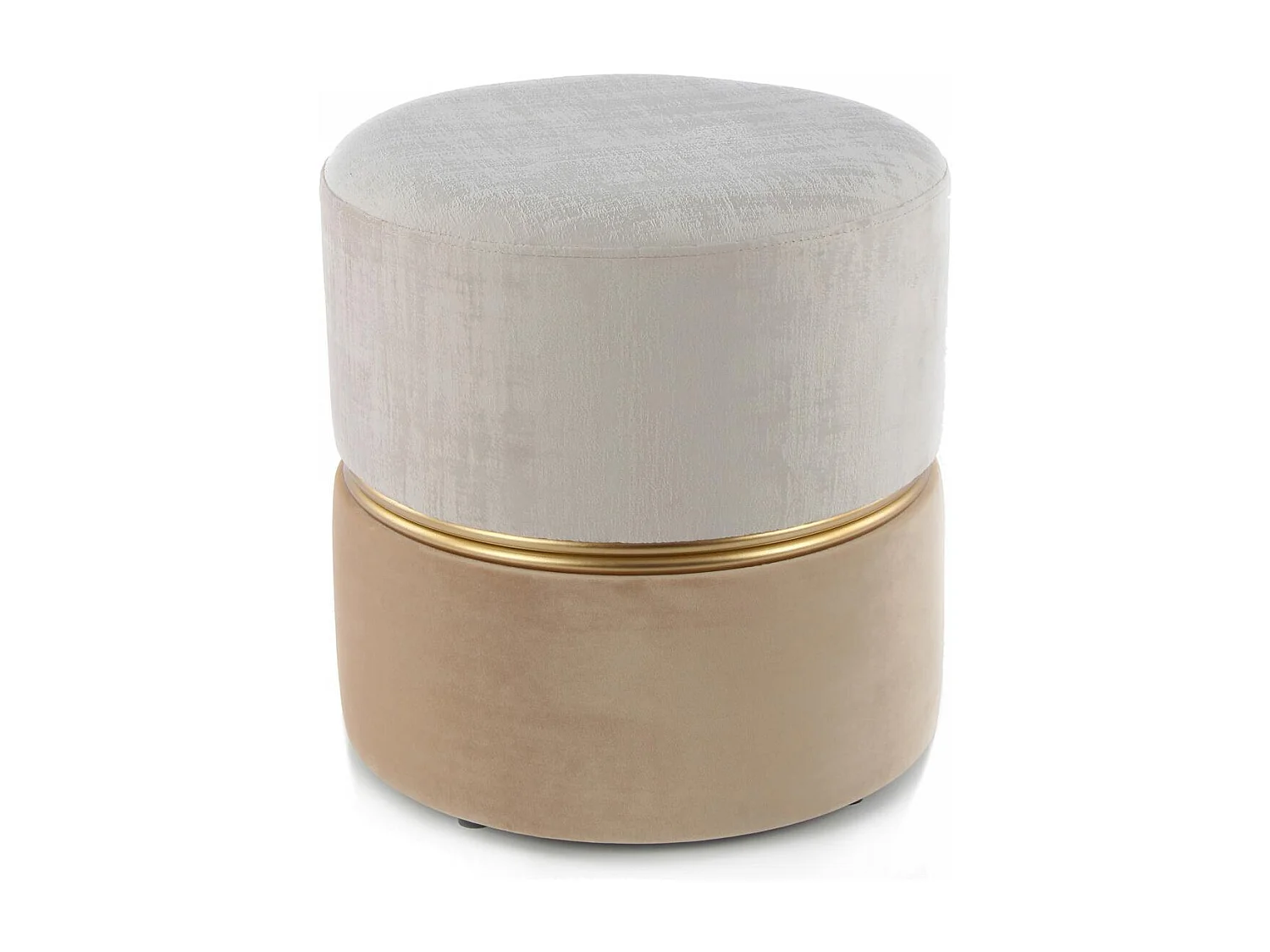 Tabouret semi artisanal ZAHA 40x40x40 ivoire beige