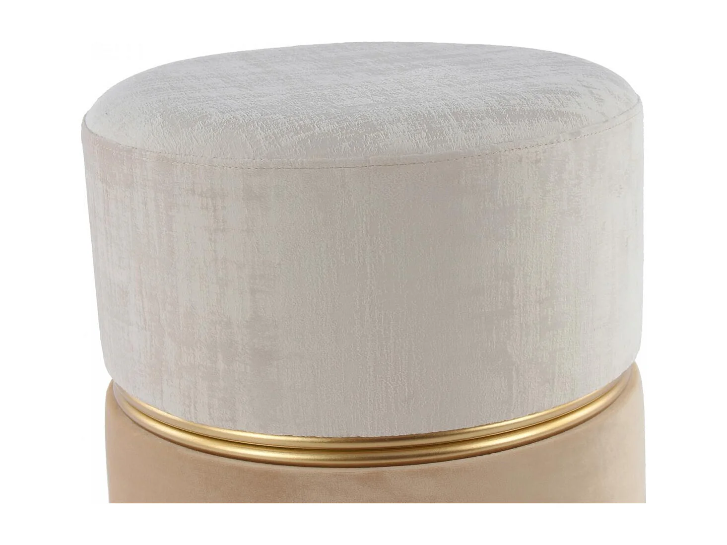 Tabouret semi artisanal ZAHA 40x40x40 ivoire beige