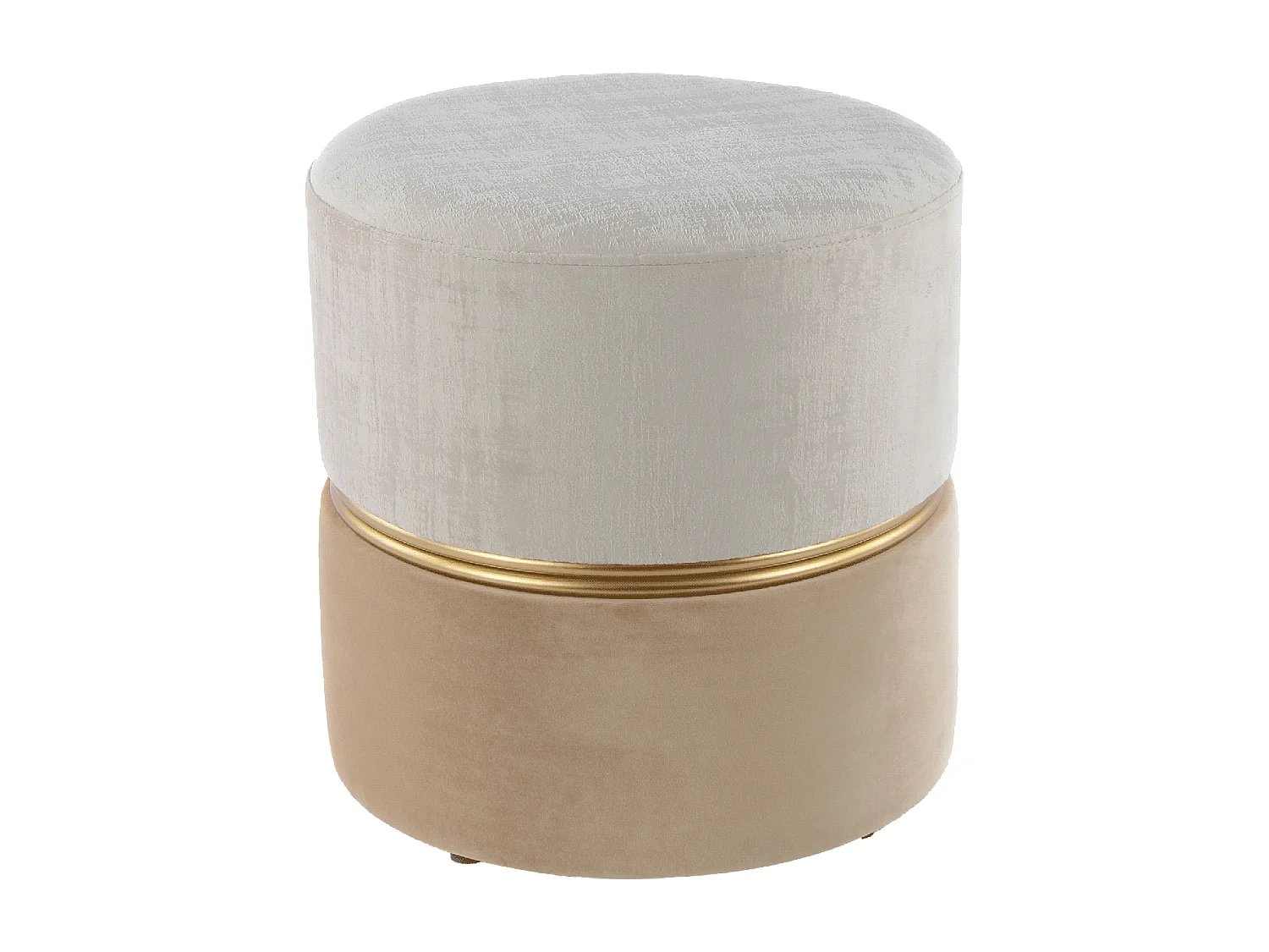 Tabouret semi artisanal ZAHA 40x40x40 ivoire beige