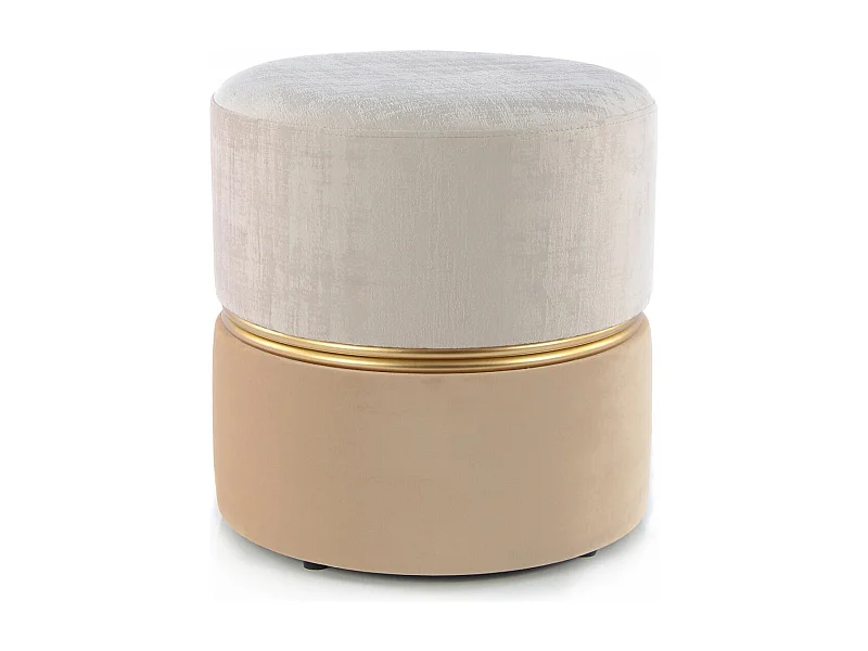 Tabouret semi artisanal ZAHA 40x40x40 ivoire beige