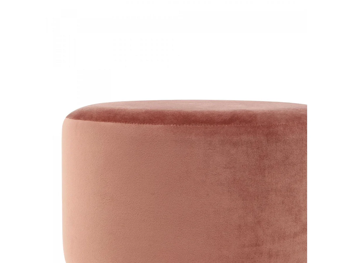 Tabouret semi artisanal ZASA 35x35x46 rose foncé et ros