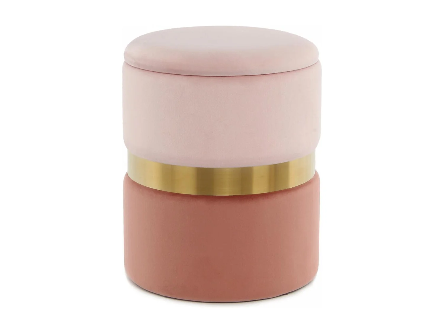 Tabouret semi artisanal LOT DE 2 ZATE 31x31 rose et or