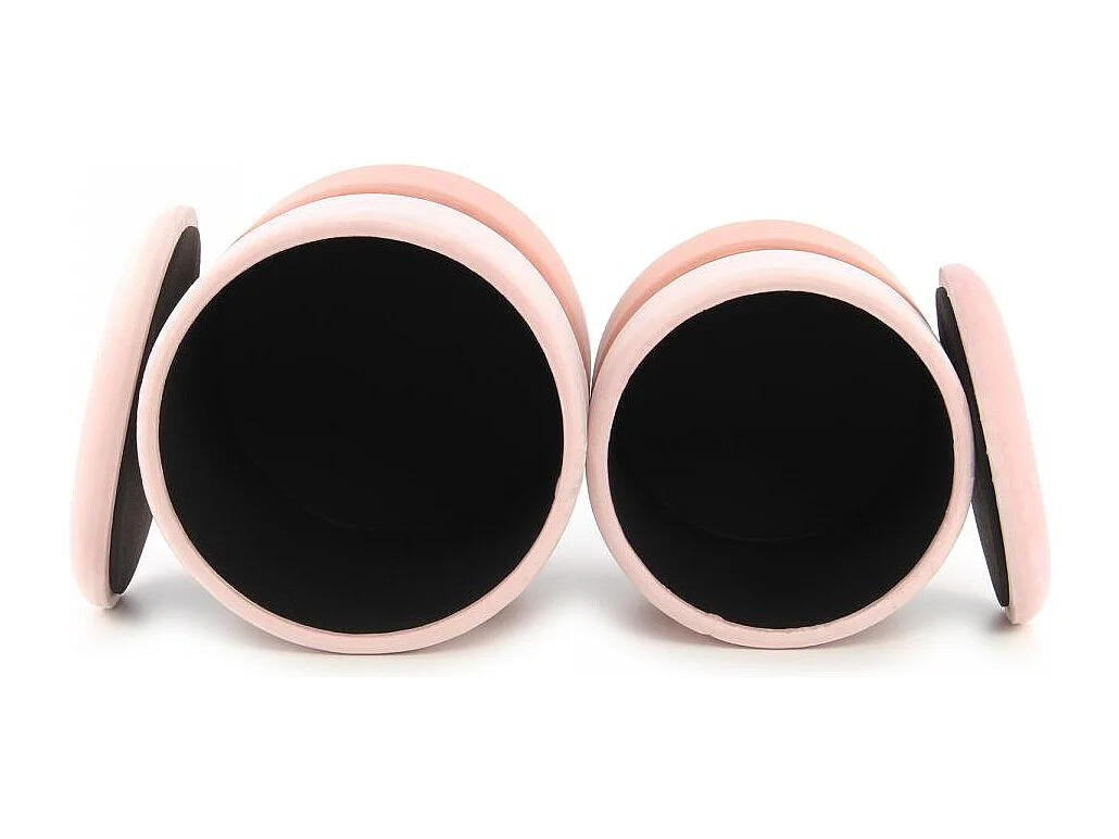 Tabouret semi artisanal LOT DE 2 ZATE 31x31 rose et or