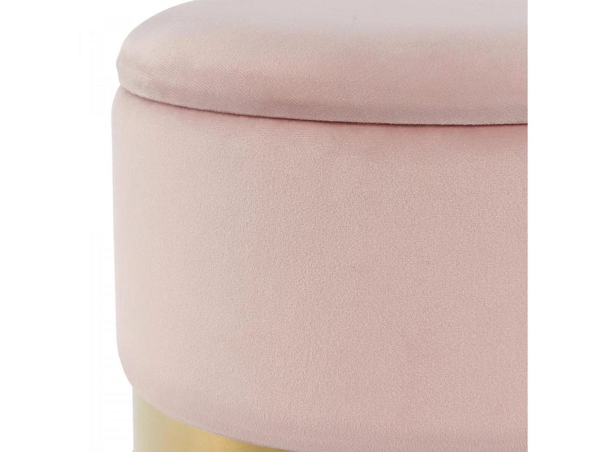 Tabouret semi artisanal LOT DE 2 ZATE 31x31 rose et or