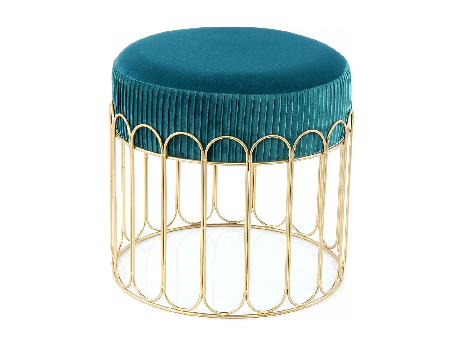Tabouret semi artisanal ZAGA 40x40x39 essence et or