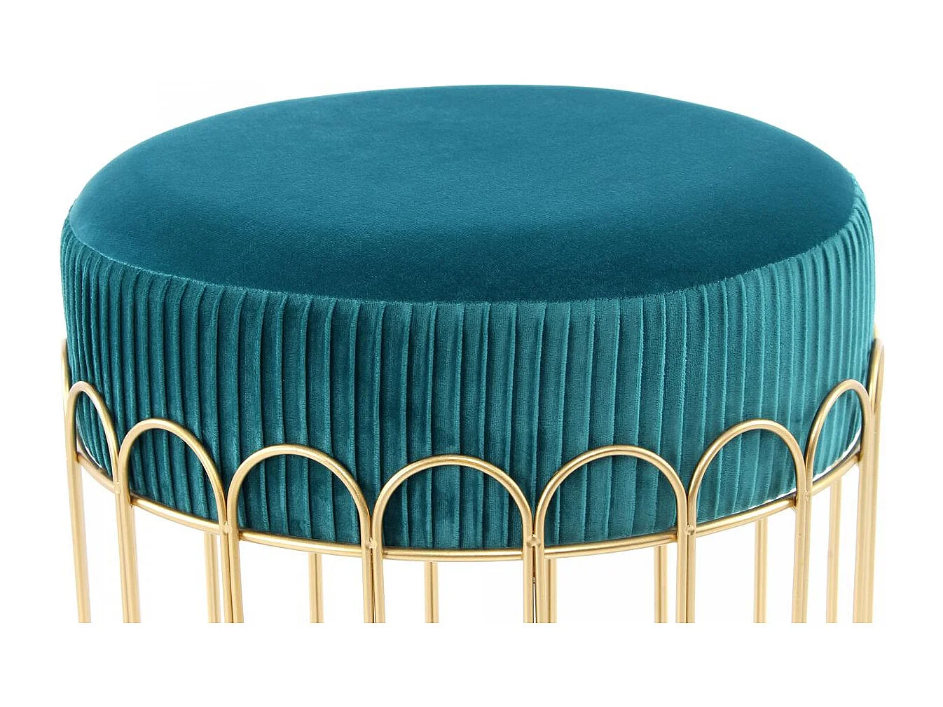 Tabouret semi artisanal ZAGA 40x40x39 essence et or