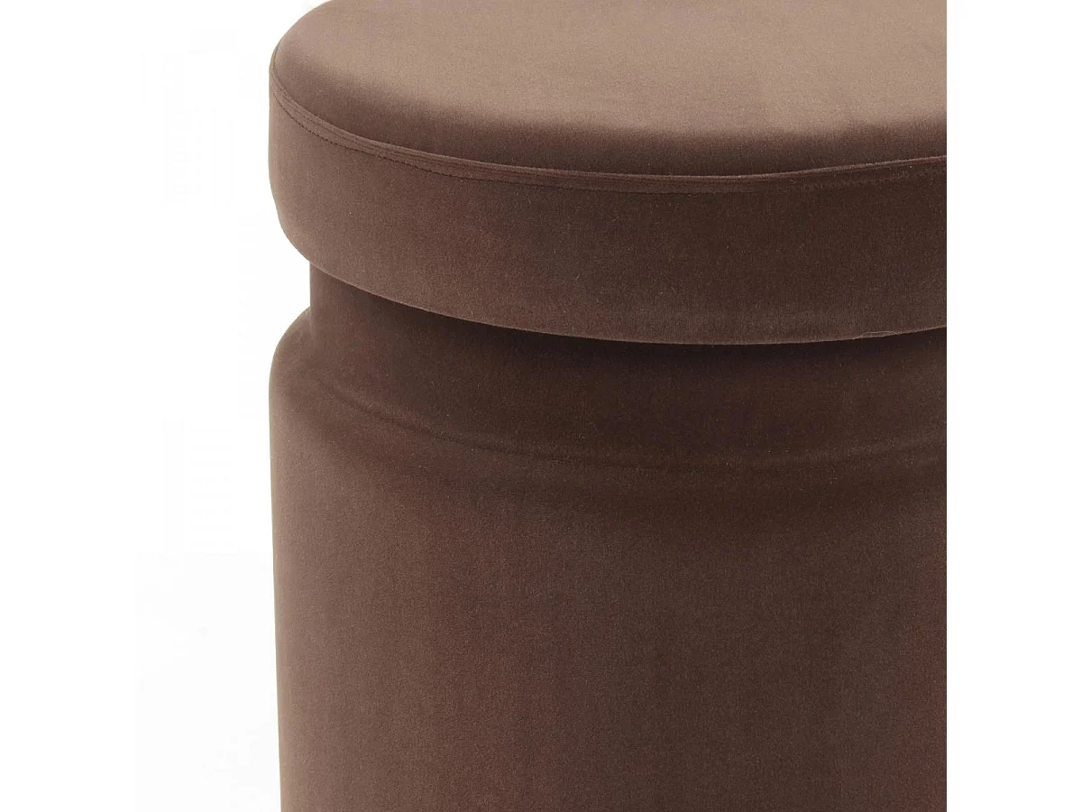 Tabouret semi artisanal LOT DE 2 ZAVE 33x33 brun et orange