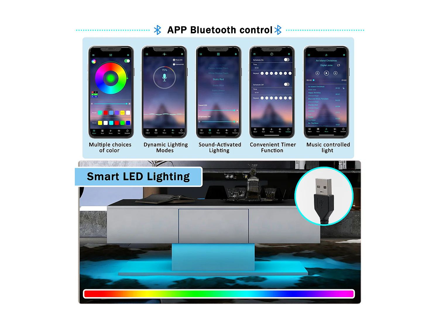 Moderner, lackierter Couchtisch – 100 x 60 x 33,5 cm – mit 2 Schubladen – Spanplatte – weiß