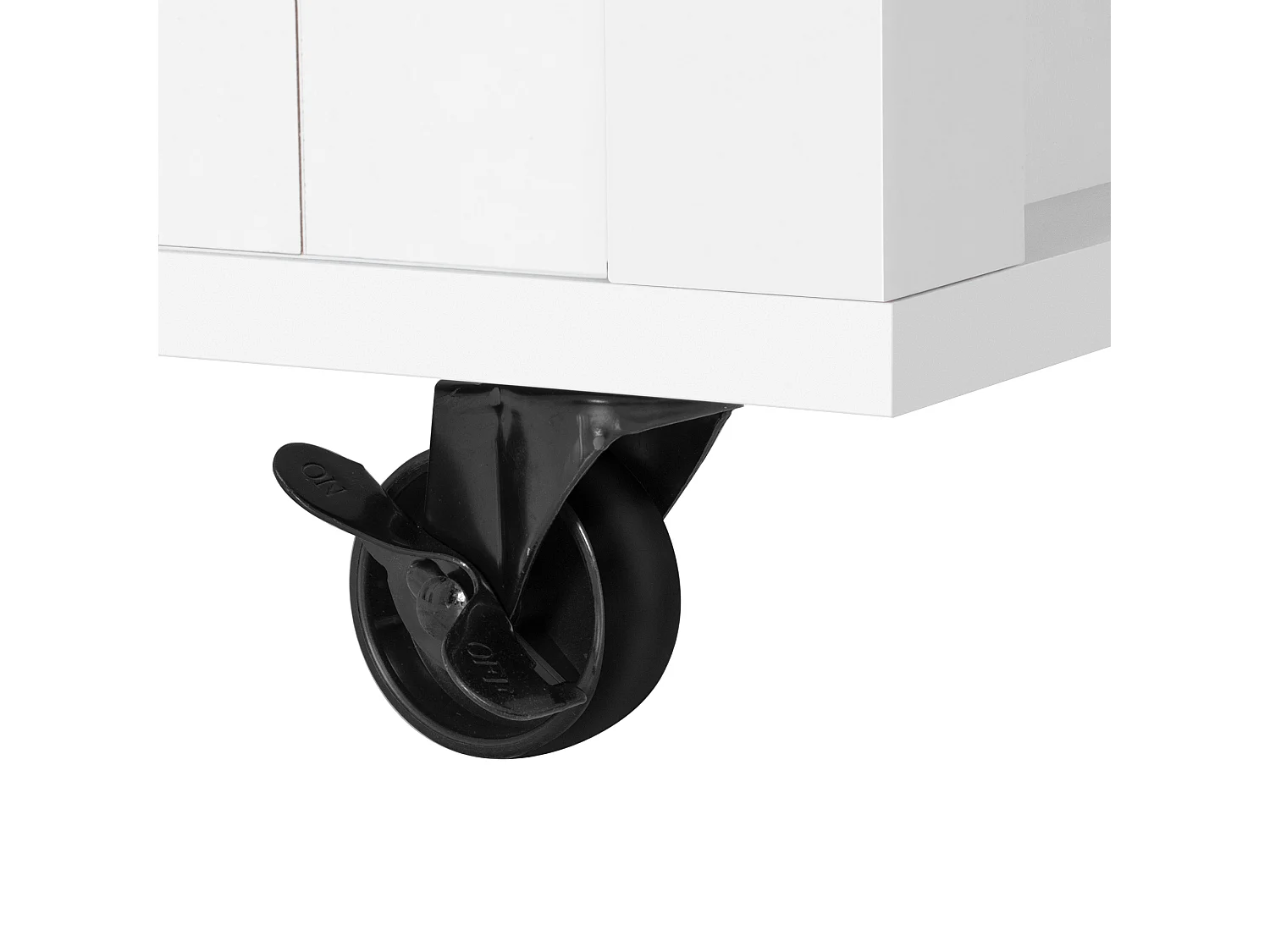 Ilot central de cuisine mobile 120x40x92cm - plateau extensible - avec prise de courant - espace de rangement multifonctionnel - blanc