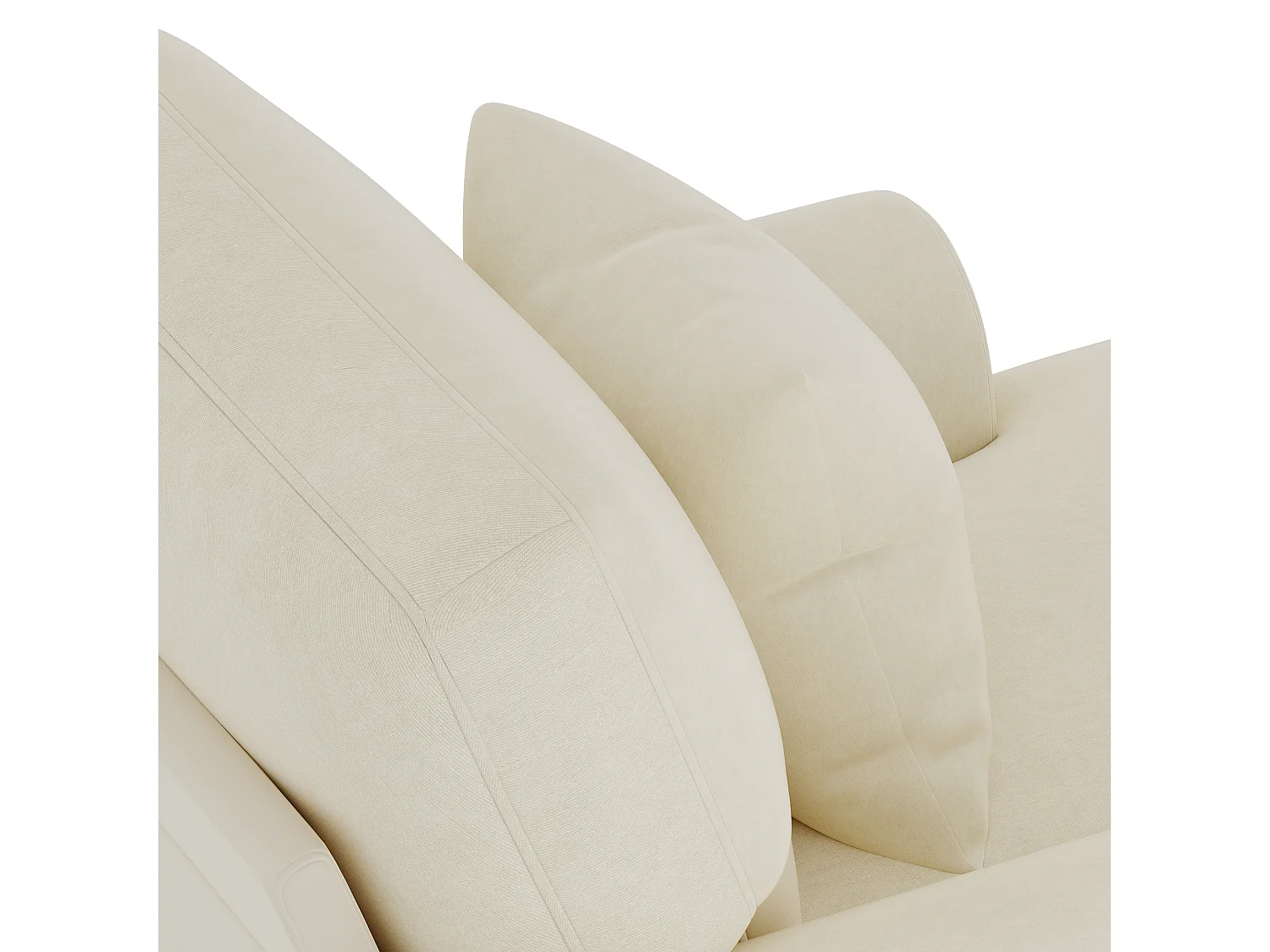 Fotel rozkładany jednomiejscowy - z poduszką - welur - beżowy