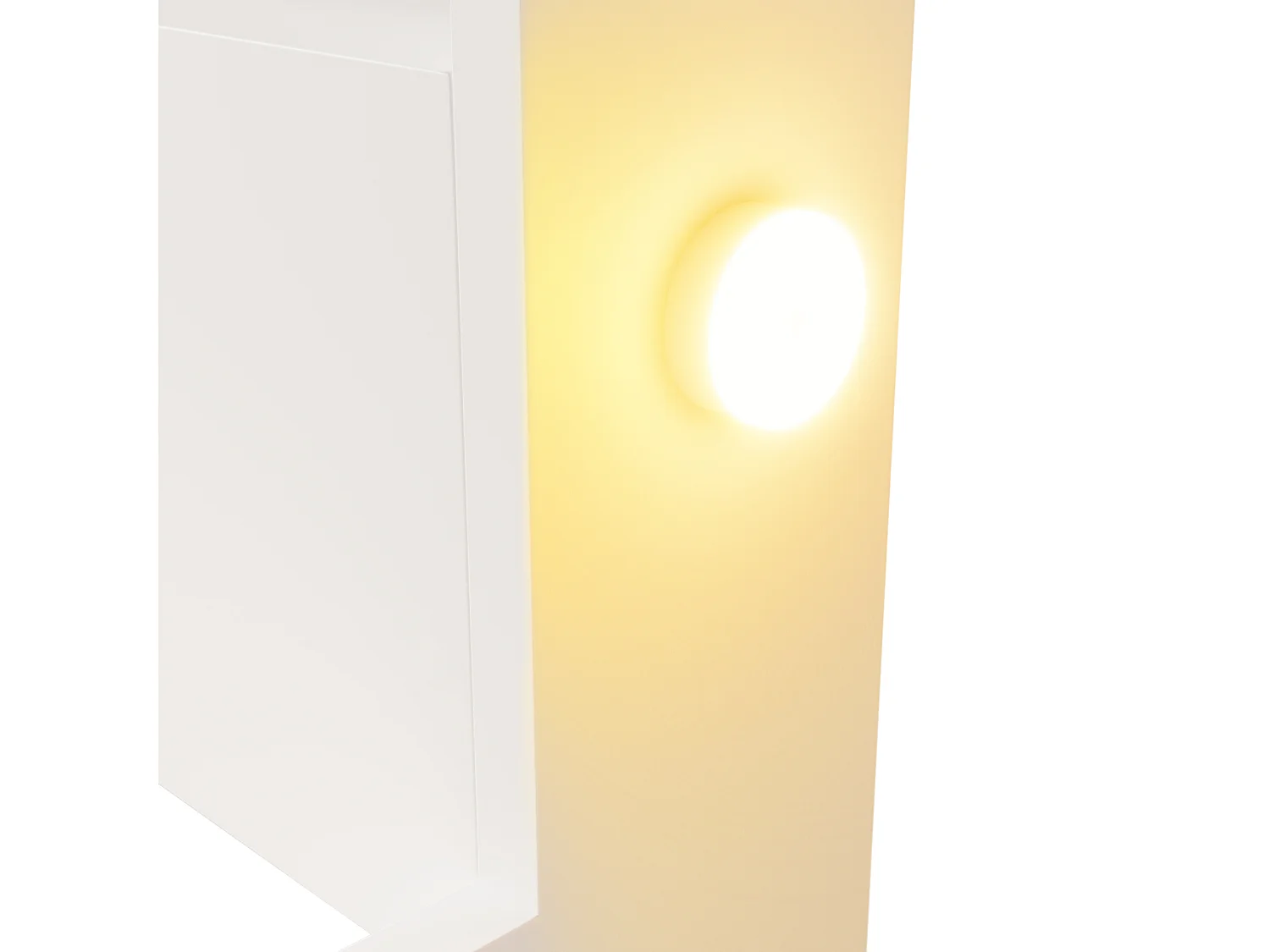 Lit enfant 140x200cm - avec bibliothèque amovible - tête de lit avec étagère - avec veilleuse - Blanc (matelas non inclus)