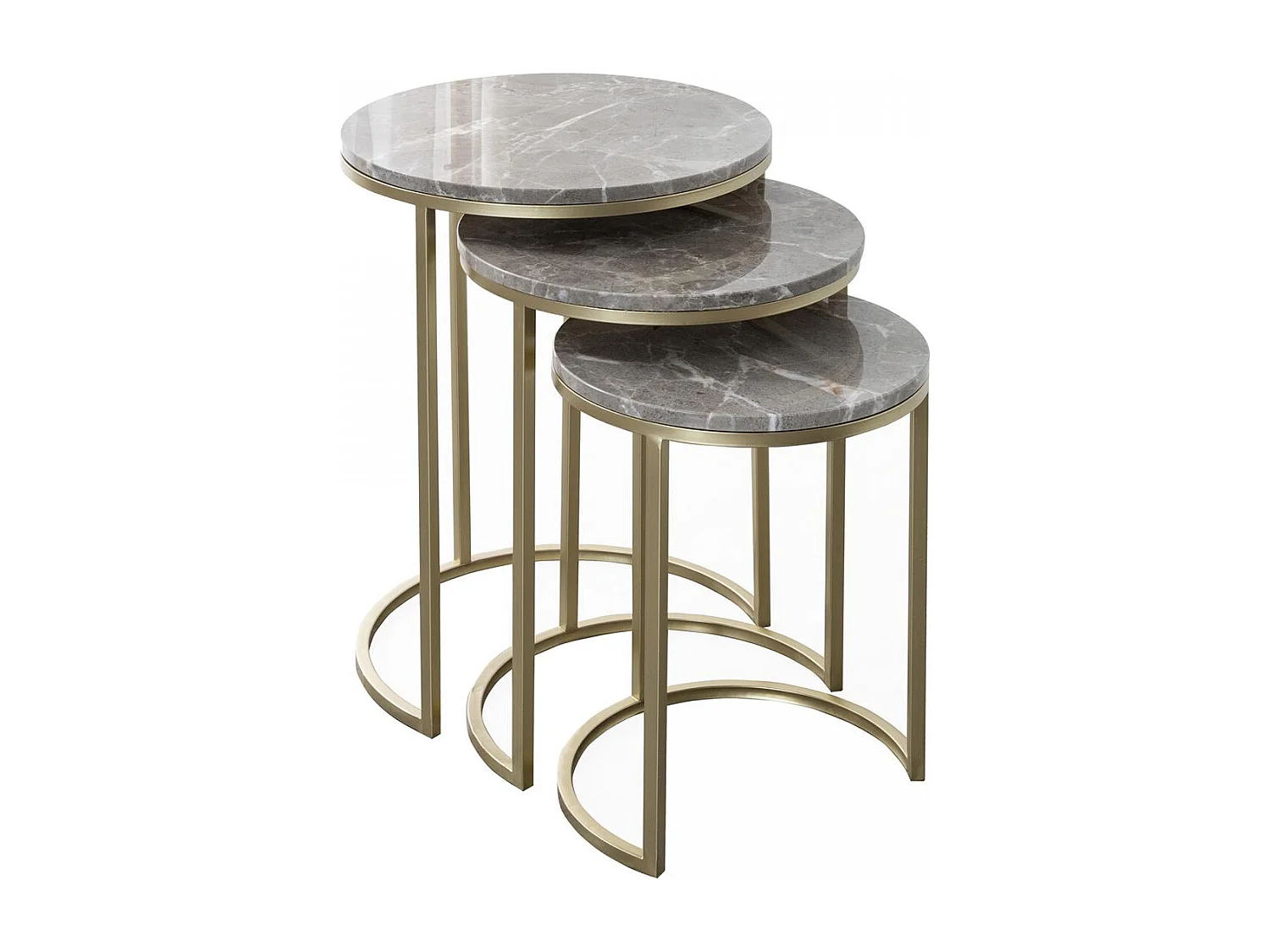 Table basse fait main en fer LOT DE 3 ETO 36x36 gris