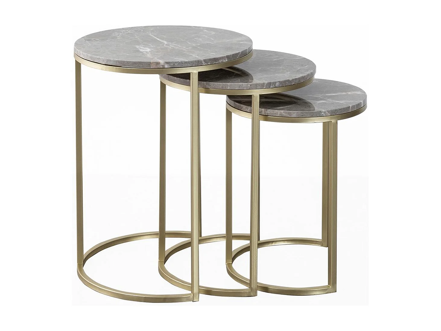 Table basse fait main en fer LOT DE 3 ETO 36x36 gris