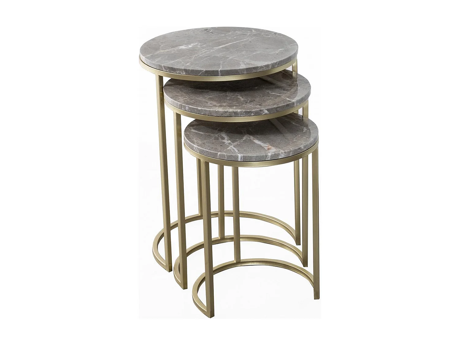 Table basse fait main en fer LOT DE 3 ETO 36x36 gris