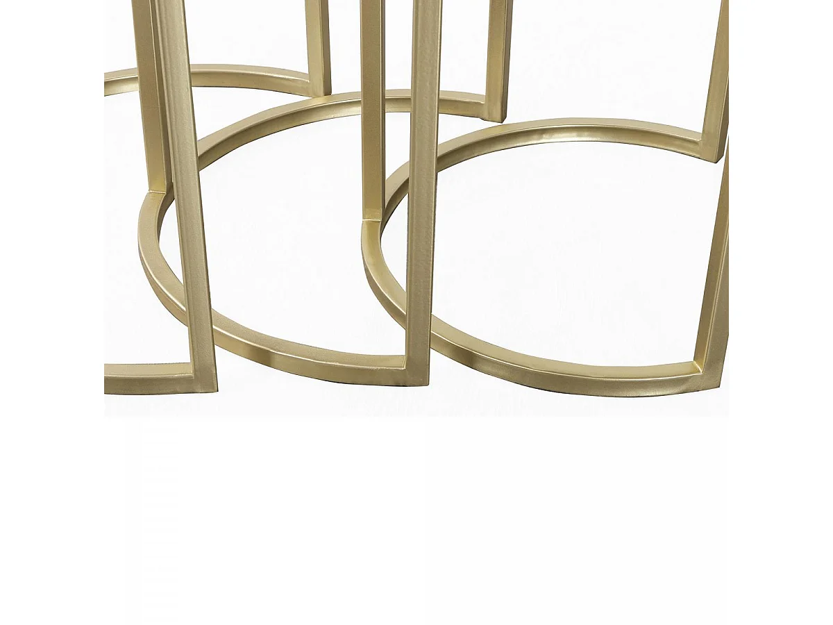 Table basse fait main en fer LOT DE 3 ETO 36x36 gris