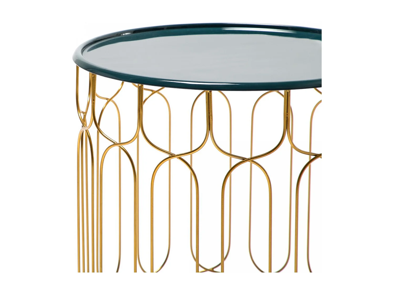 Table basse fait main en fer LOT DE 2 EDU 43x43 essence et gris clair