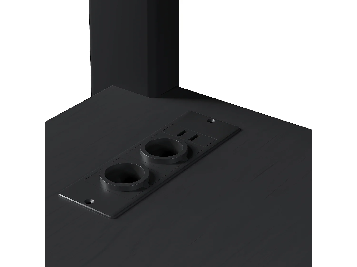 Lit mezzanine en métal 140x200 cm - avec bureau et armoire - avec tiroirs - avec port USB et LED - Noir ( sans matelas )