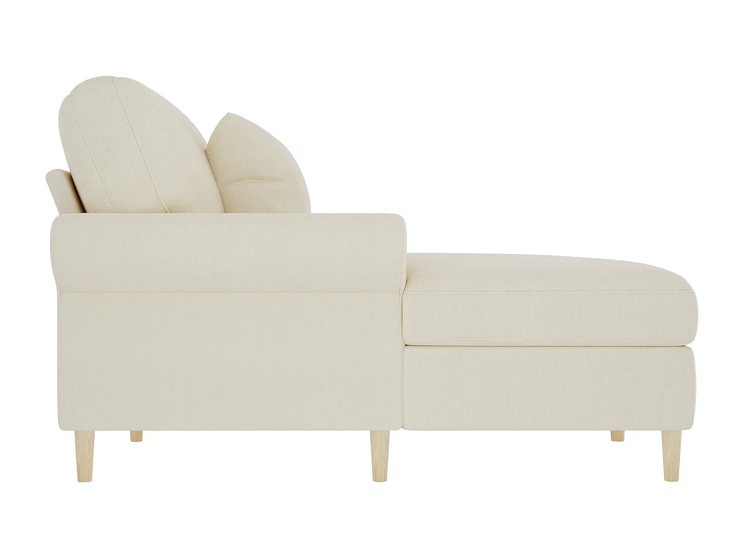 Fauteuil/canapé rembourré lounge - 133 x 87 x 90 cm - pouf pour salon et chambre - velours - beige