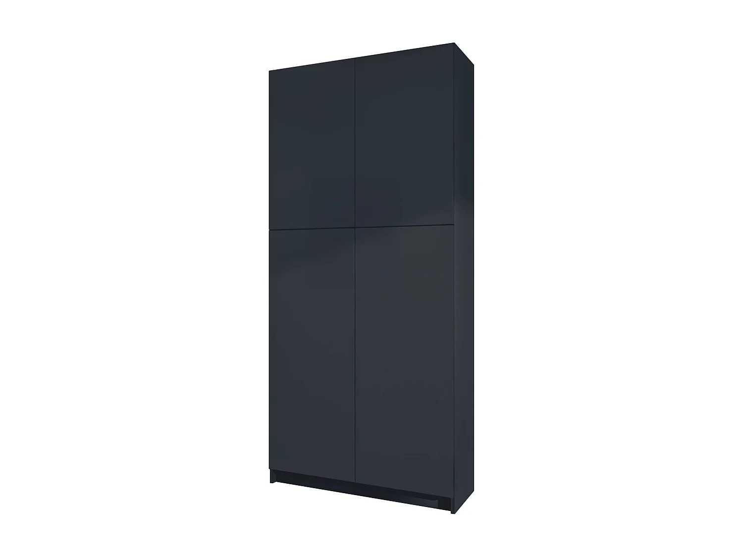 InnoFurn Aktenschrank Elona M1, Büroschrank mit Soft-Close & Push-to-Open, Aufbewahrungschrank, Büro, Home Office. Wohnzimer, Schwarz matt (82 x 184 x 37 cm)