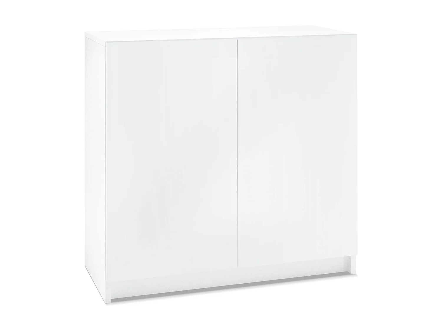 InnoFurn Kommode Elona, Büroschrank mit Soft-Close & Push-to-Open, Aktenschrank, Bürokommode, Home Office & Büro, Weiß matt (82 x 78 x 37 cm)
