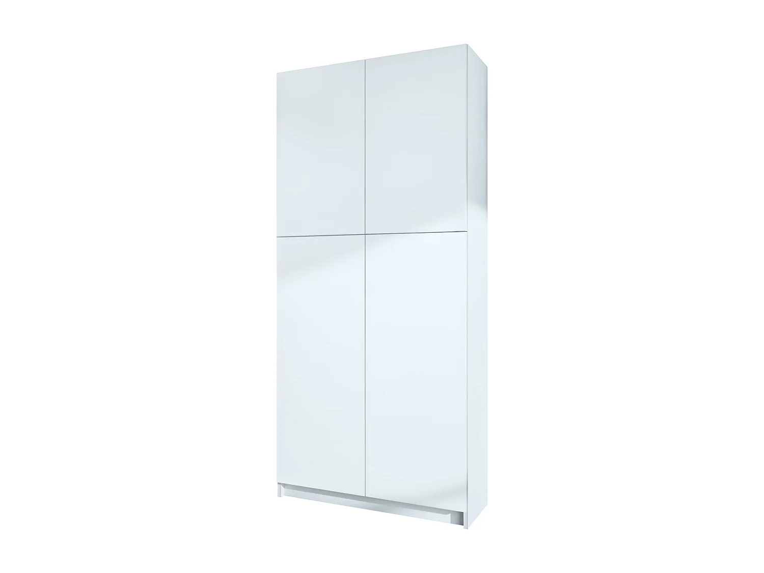 InnoFurn Aktenschrank Elona M1, Büroschrank mit Soft-Close & Push-to-Open, Aufbewahrungschrank, Büro, Home Office. Wohnzimer, Weiß matt (82 x 184 x 37 cm)