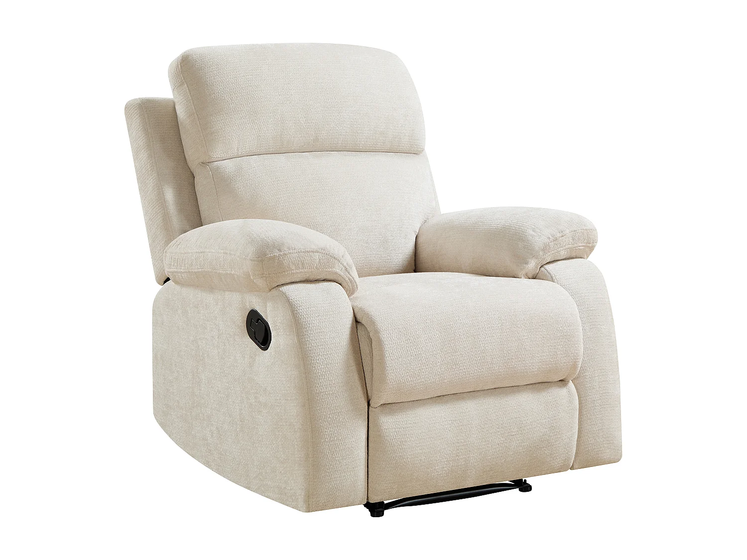 Fauteuil relax en tissu texturé beige TOLZANO