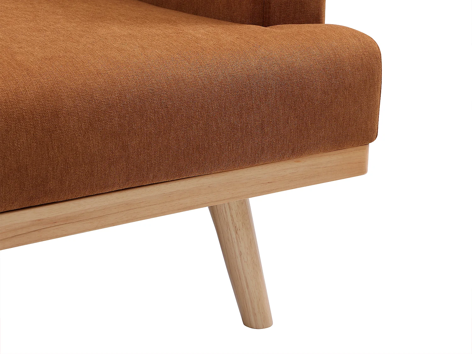 Canapé 3 places convertible clic-clac en tissu terracotta ESME