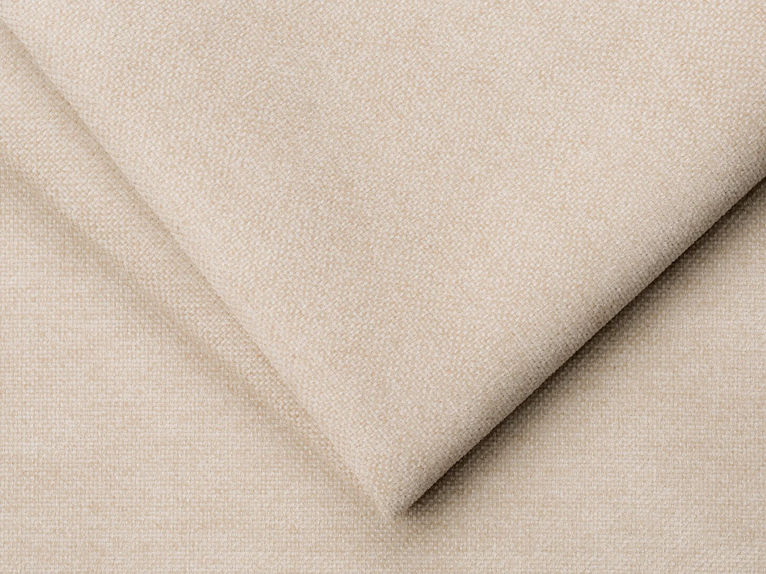 Canapé d'angle panoramique convertible express en tissu beige - Couchage 140 cm -  Matelas 13 cm mémoire de forme POGNI